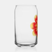Sinaasappel Collarette Dahlia Blooms Bloemen Blikvorm Glas (Rechts)