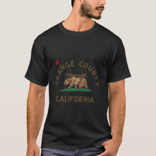 Sinaasappel County California Beach Flag Beer Surf T-shirt
