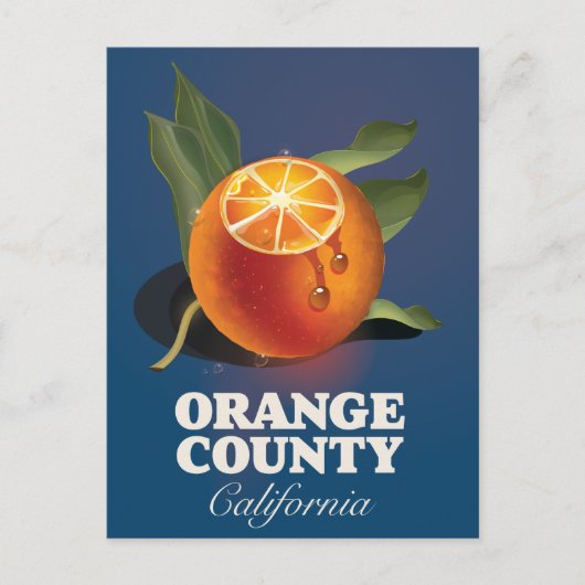 Sinaasappel County California reisposter. Briefkaart (Voorkant)