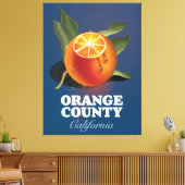 Sinaasappel County California reisposter. Canvas Afdruk (Insitu (Woonkamer))