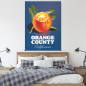 Sinaasappel County California reisposter. Canvas Afdruk (Insitu (Slaapkamer))