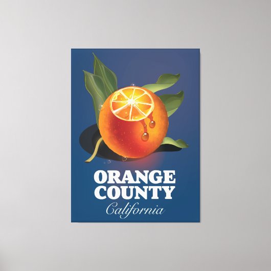 Sinaasappel County California reisposter. Canvas Afdruk (Voorkant)