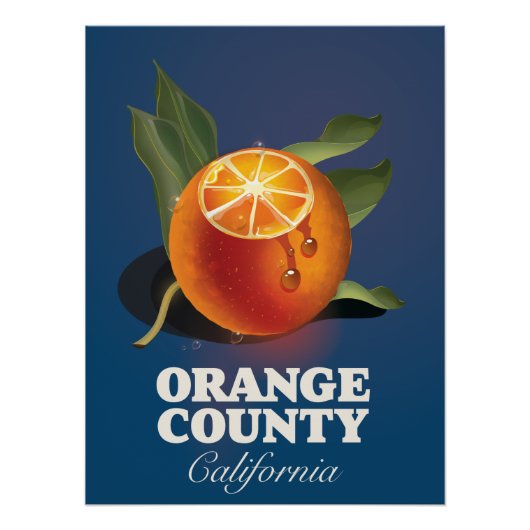 Sinaasappel County California reisposter. Perfect Poster (Voorkant)