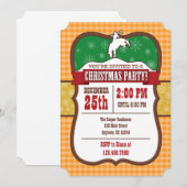 Sinaasappel Cowboy Kerstfeest Uitnodiging (Voorkant / Achterkant)