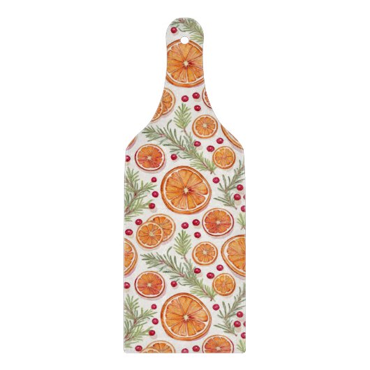 Sinaasappel, Cranberry en Rozemarijn vakantie Wate Snijplank (Voorkant)