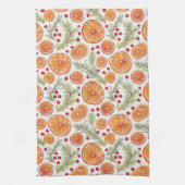 Sinaasappel, Cranberry en Rozemarijn vakantie Wate Theedoek (Verticaal)