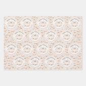 Sinaasappel & Crème Kleine Pompoen Baby Halloween Inpakpapier Vel (Voorkant)