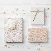 Sinaasappel & Crème Kleine Pompoen Baby Halloween Inpakpapier Vel