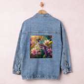 Sinaasappel Crested Rainbow Jay Fantasy Bird Denim Jacket (Hangar)