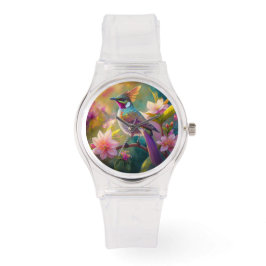 Sinaasappel Crested Rainbow Jay Fantasy Bird Horloge