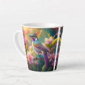 Sinaasappel Crested Rainbow Jay Fantasy Bird Latte Mok (Linkerhoek)