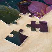 Sinaasappel Crested Rainbow Jay Fantasy Bird Legpuzzel (Zijkant)