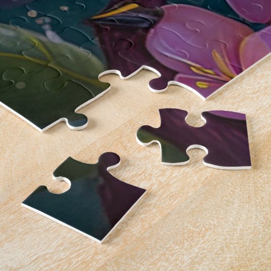 Sinaasappel Crested Rainbow Jay Fantasy Bird Legpuzzel (Zijkant)