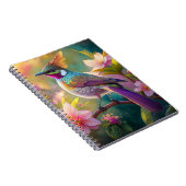 Sinaasappel Crested Rainbow Jay Fantasy Bird Notitieboek (Rechterzijde)