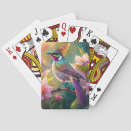 Sinaasappel Crested Rainbow Jay Fantasy Bird Pokerkaarten