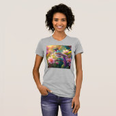 Sinaasappel Crested Rainbow Jay Fantasy Bird T-shirt (Voorkant volledig)