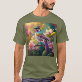 Sinaasappel Crested Rainbow Jay Fantasy Bird T-shirt