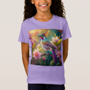Sinaasappel Crested Rainbow Jay Fantasy Bird T-shirt