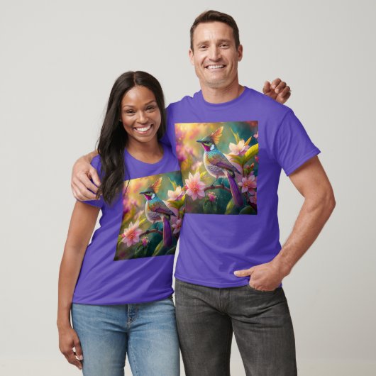 Sinaasappel Crested Rainbow Jay Fantasy Bird T-shirt (Unisex)