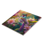 Sinaasappel Crested Rainbow Jay Fantasy Bird Tegeltje (Zijkant)