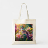 Sinaasappel Crested Rainbow Jay Fantasy Bird Tote Bag (Achterkant)