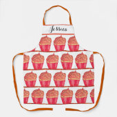 Sinaasappel Cupcake Voedseldessert Cakes Baker Cut Schort (Voorkant)