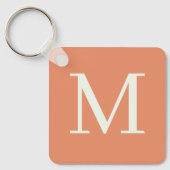 Sinaasappel Custom monogrammed Sleutelhanger (Voorkant)