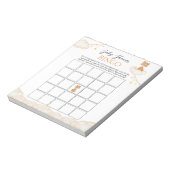 Sinaasappel Cute Fox Baby shower Bingo Notitieblok (Linkerzijde)