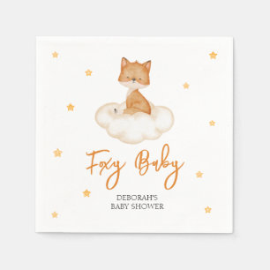 Sinaasappel Cute Fox Baby shower Servet