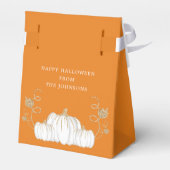 Sinaasappel Cute Trick or treat Pumpkin Halloween Bedankdoosjes (Achterkant)