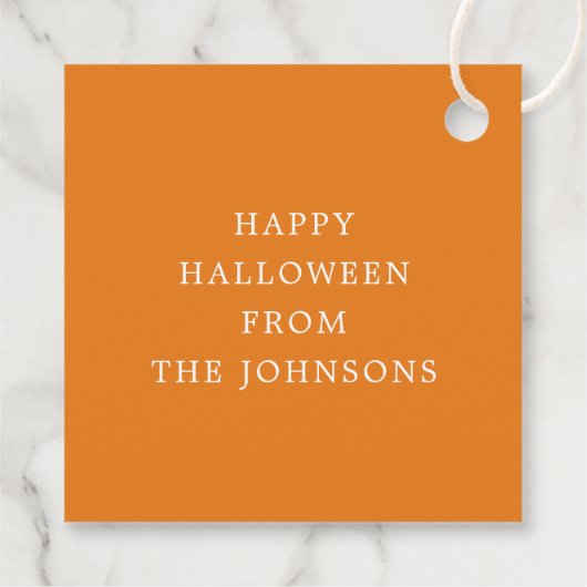 Sinaasappel Cute Trick or treat Pumpkin Halloween Bedankjes Labels (Achterkant)