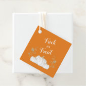 Sinaasappel Cute Trick or treat Pumpkin Halloween Bedankjes Labels (In situ)