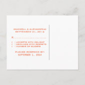 Sinaasappel D20-desktop gamer RSVP-Briefkaart Uitnodiging Briefkaart (Achterkant)