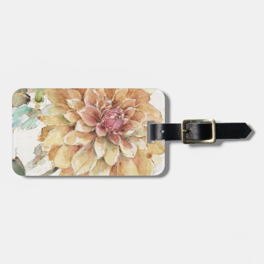 Sinaasappel Dahlia Bagagelabel (Voorkant horizontaal)