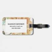 Sinaasappel Dahlia Bagagelabel (Achterkant horizontaal)