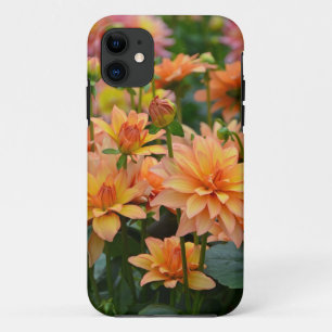 Sinaasappel dahlia bloementuin iPhone 11 hoesje