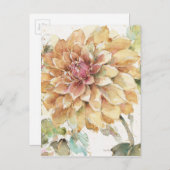 Sinaasappel Dahlia Briefkaart (Voorkant / Achterkant)