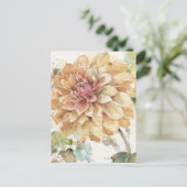 Sinaasappel Dahlia Briefkaart (Staand voorkant)