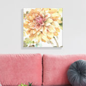 Sinaasappel Dahlia Canvas Afdruk (Insitu (Woonkamer))