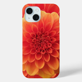 Sinaasappel Dahlia iPhone 15 Case
