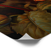 Sinaasappel Dahlia Flowers Art Print Poster (Hoek)