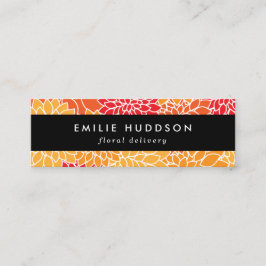 Sinaasappel Dahlia Flowers, Bloemenwinkel, Bloemen Mini Visitekaartje