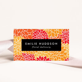 Sinaasappel Dahlia Flowers, Bloemenwinkel, Bloemen Visitekaartje