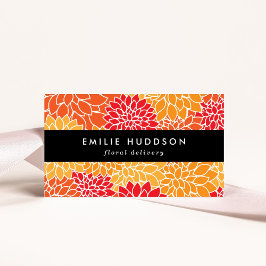 Sinaasappel Dahlia Flowers, Bloemenwinkel, Bloemen Visitekaartje