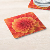 Sinaasappel Dahlia Kartonnen Onderzetters (Schuin)
