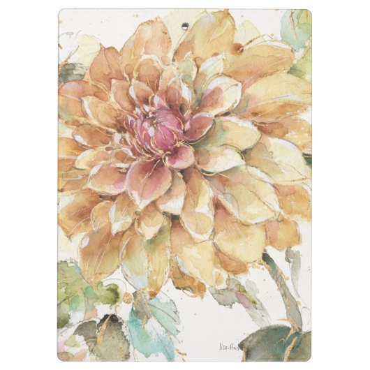 Sinaasappel Dahlia Klembord (Achterkant)