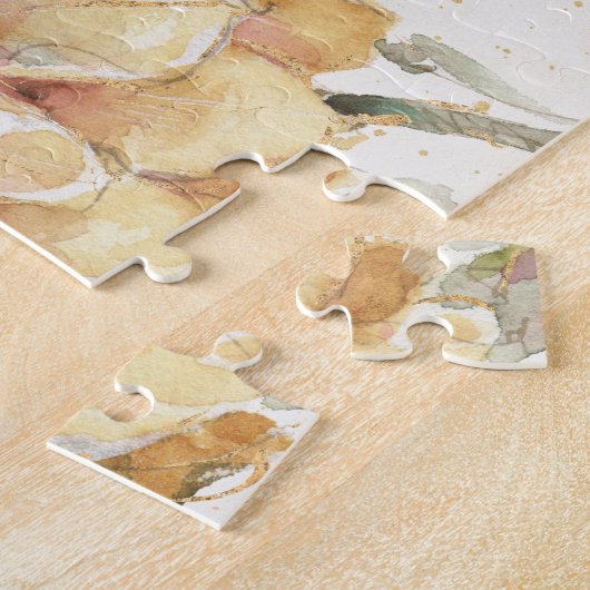 Sinaasappel Dahlia Legpuzzel (Zijkant)