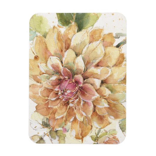 Sinaasappel Dahlia Magneet (Verticaal)