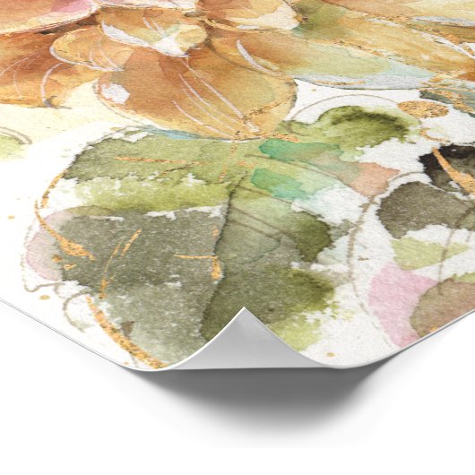 Sinaasappel Dahlia Poster (Hoek)