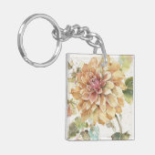 Sinaasappel Dahlia Sleutelhanger (Voorkant Links)